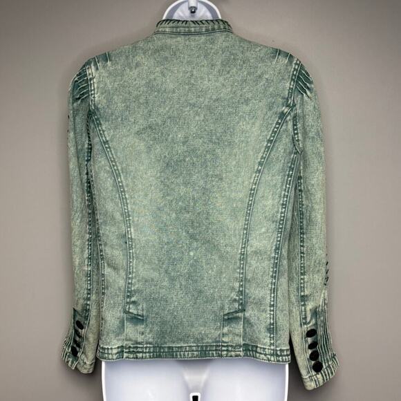 VTG DG2 Diane Gilman Western Hippie Cowgirl Embroider Denim Jacket Womens Sz XS - Picture 2 of 8